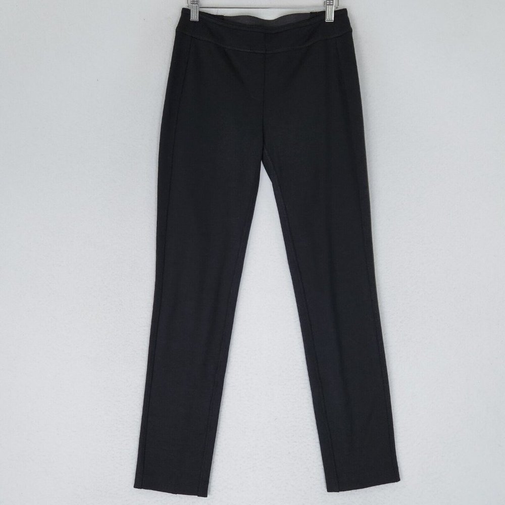 Tahari Pants Womens 2 Black Stretch Pull On Classic Mid Rise Business Casual
